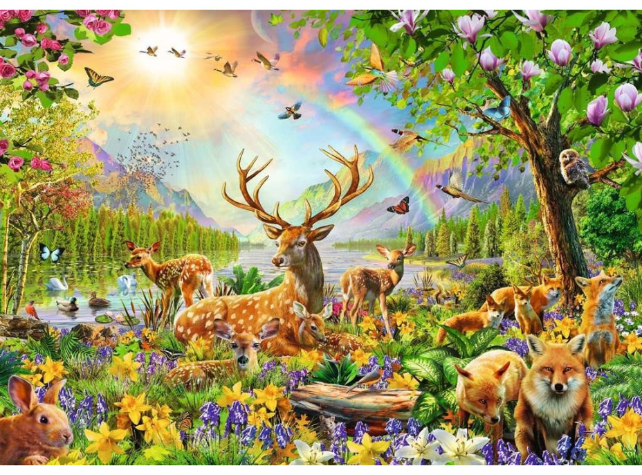 RAVENSBURGER Puzzle Lesní zvířata XXL 200 dílků