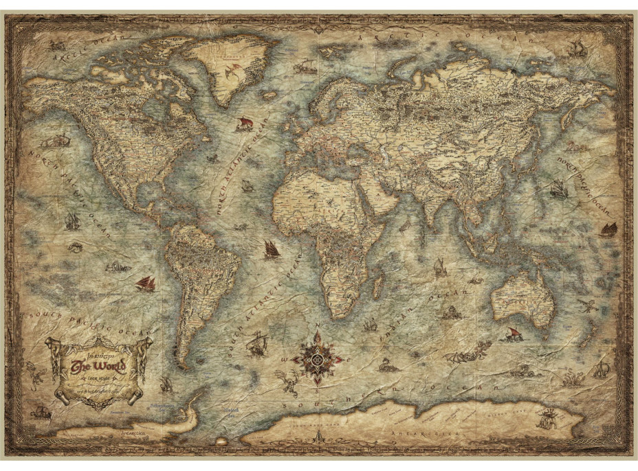 EDUCA Puzzle Mapa světa 3000 dílků