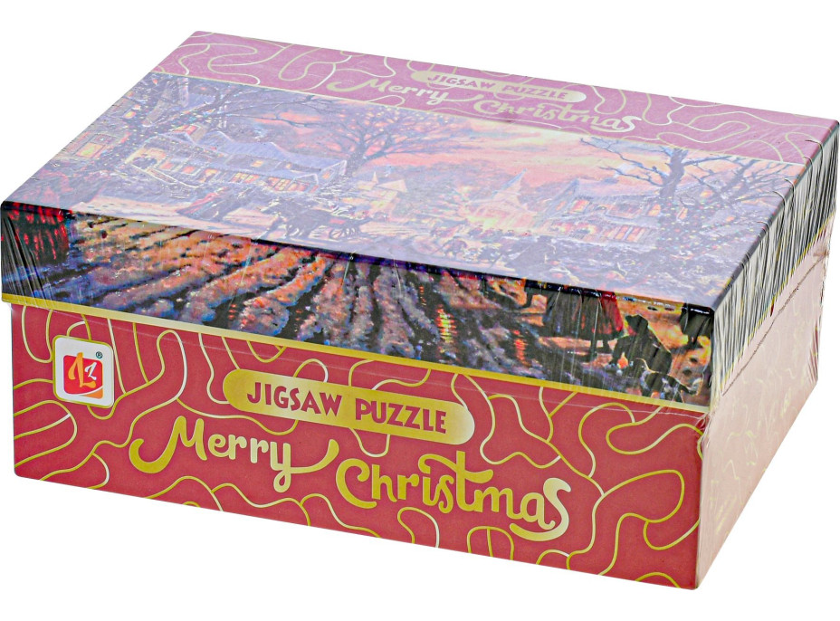 Puzzle Merry Christmas: Zasněžená ulice 468 dílků