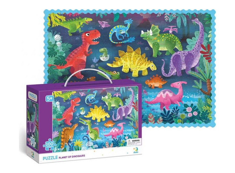 DODO Puzzle Planeta dinosaurů 100 dílků