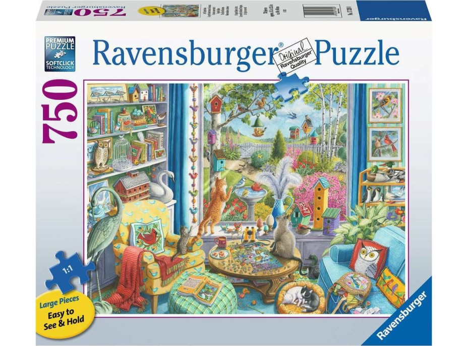 RAVENSBURGER Puzzle Pozorování ptáčků XL 750 dílků