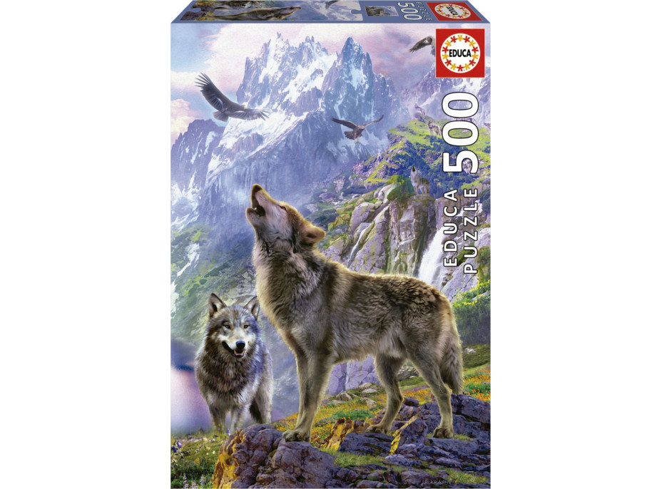 EDUCA Puzzle Vlci ve skalách 500 dílků