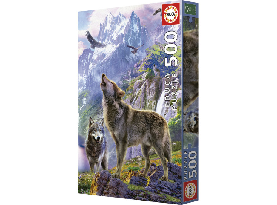 EDUCA Puzzle Vlci ve skalách 500 dílků