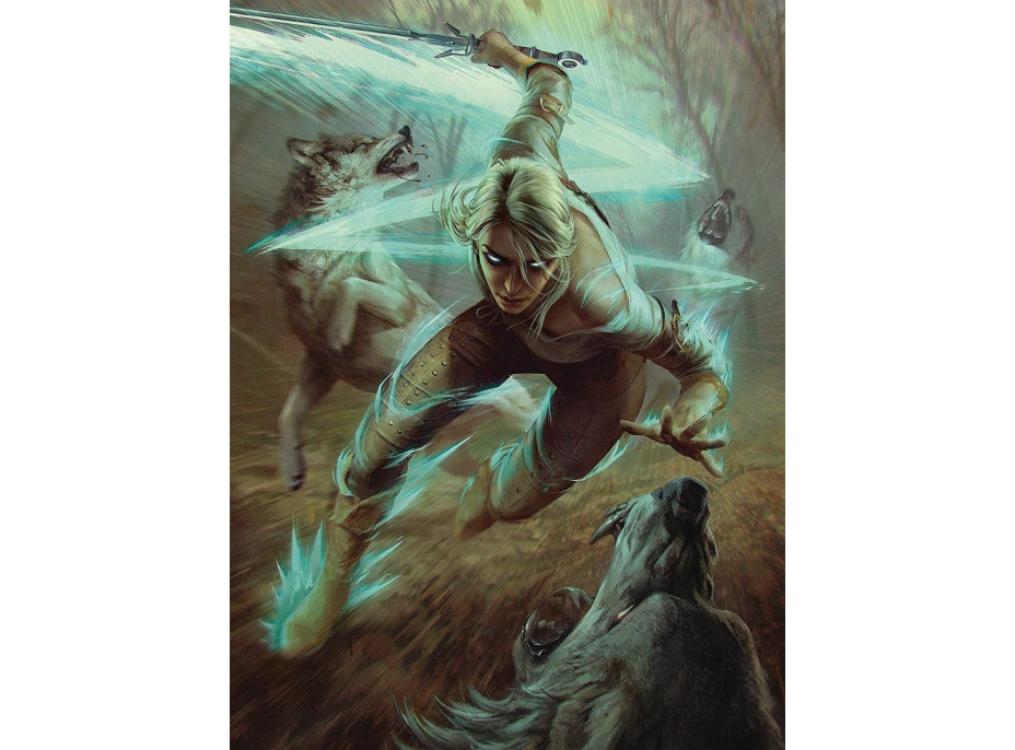 Puzzle Zaklínač: Divoký hon - Ciri a vlci 1000 dílků
