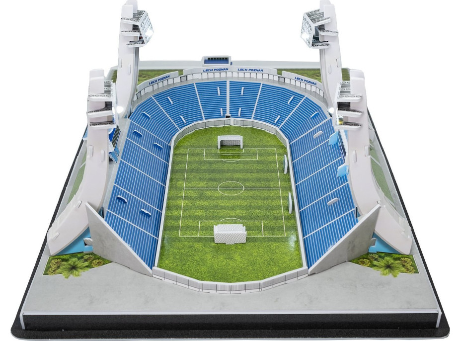 STADIUM 3D REPLICA Svítící 3D puzzle Stadion Lech Poznań - FC Lech Poznań 65 dílků