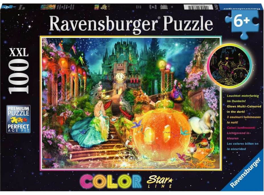 RAVENSBURGER Svítící puzzle Popelka XXL 100 dílků