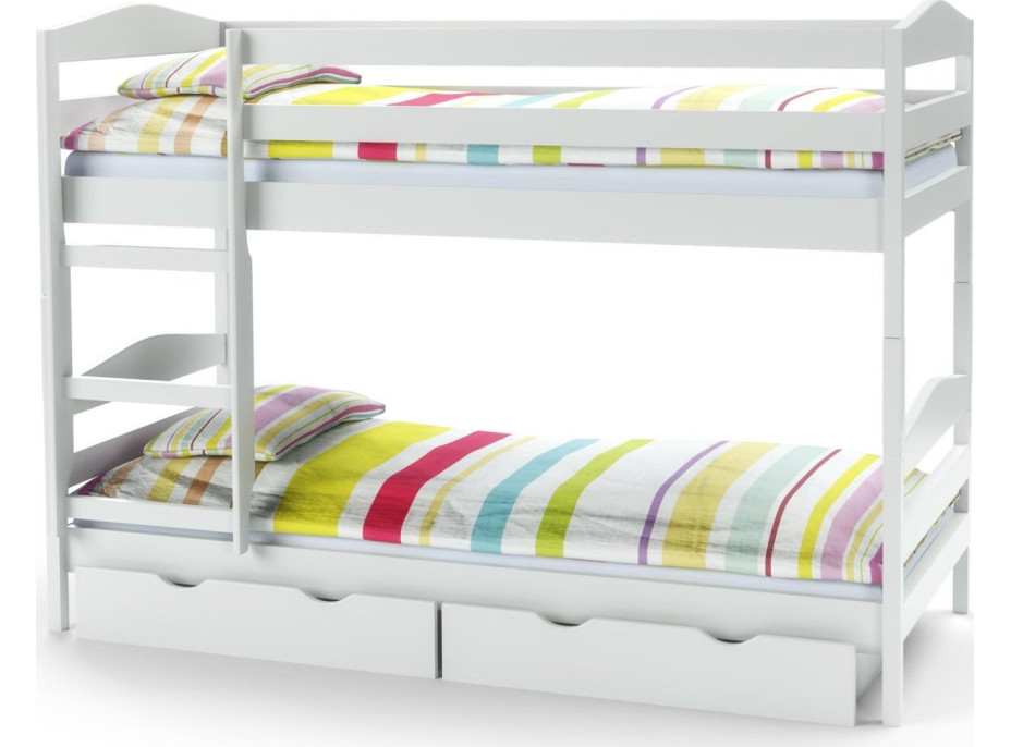Dětská patrová postel bez šuplíků 190x80cm SAMUEL + matrace ZDARMA!
