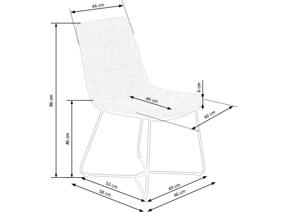 Jídelní židle ARIEL - šedá