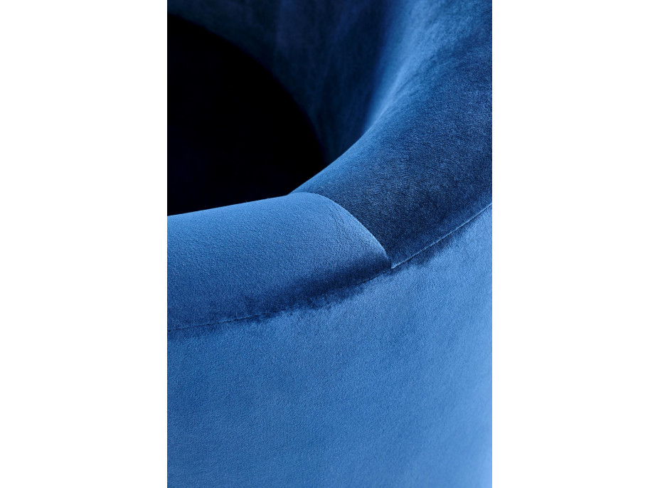 Křeslo ALESSIO 2 - čalouněné - modré/přírodní