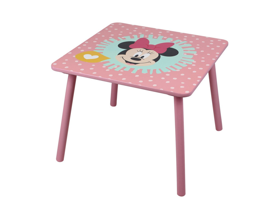Dětský stoleček se 2 židličkami Myška Minnie - růžový
