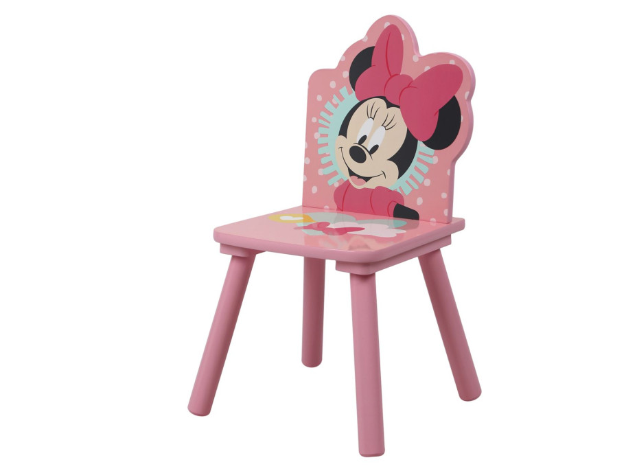 Dětský stoleček se 2 židličkami Myška Minnie - růžový