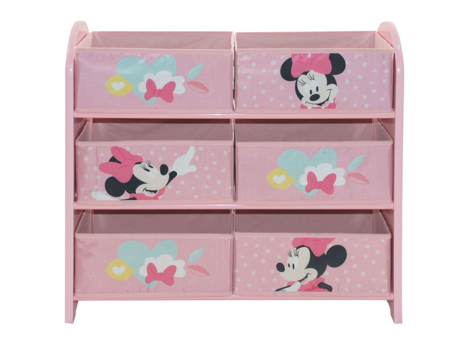 Dětský úložný regál Myška Minnie - růžový