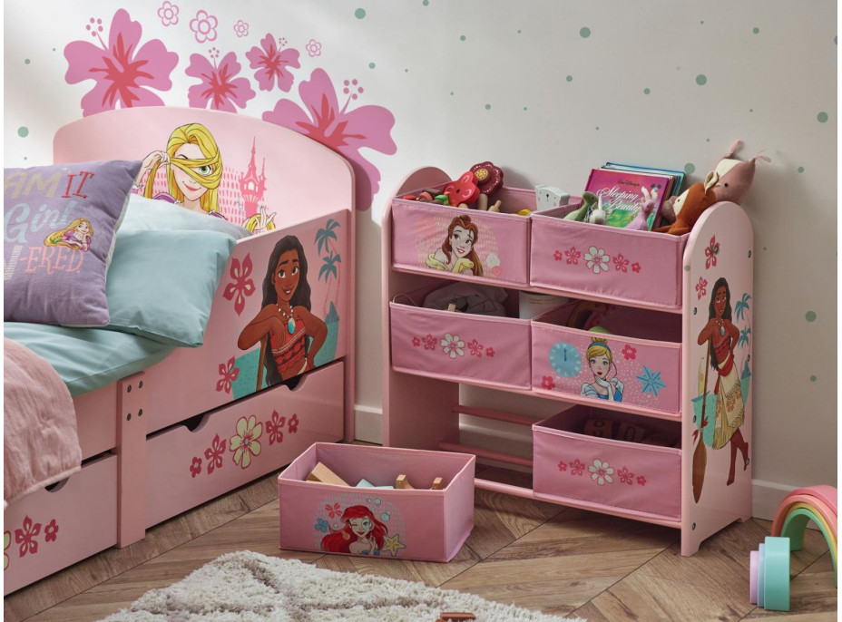Dětský úložný regál Disney princezny - růžový