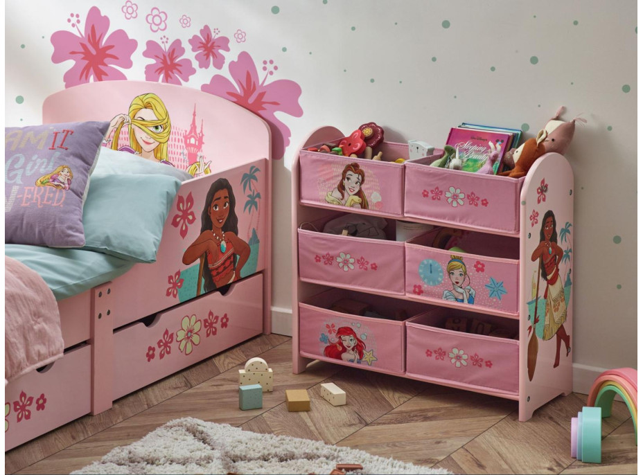 Dětský úložný regál Disney princezny - růžový