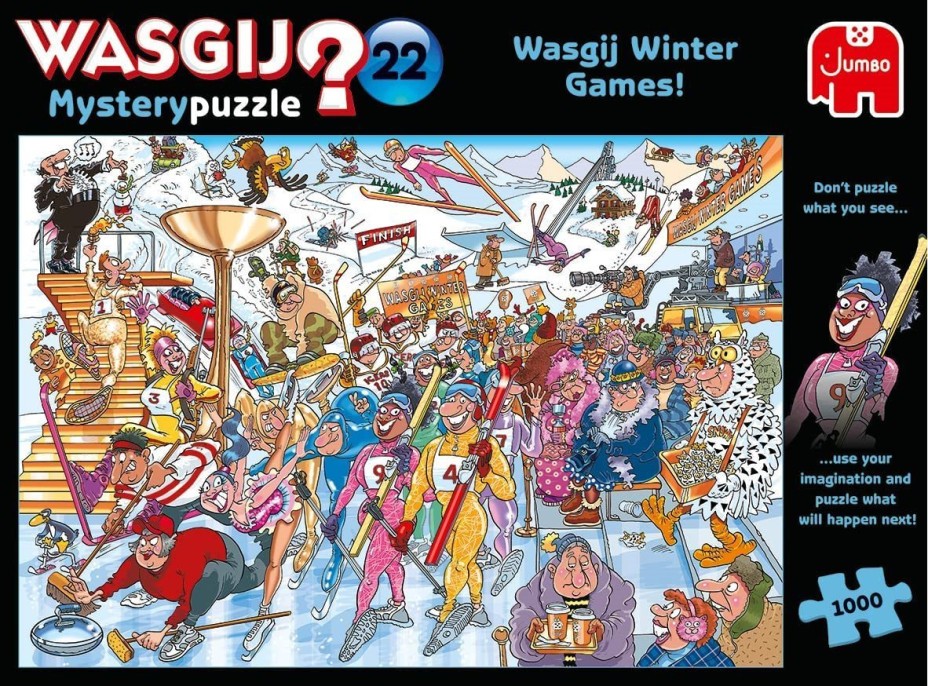 JUMBO Puzzle WASGIJ Mystery 22: Zimní Wasgij hry! 1000 dílků