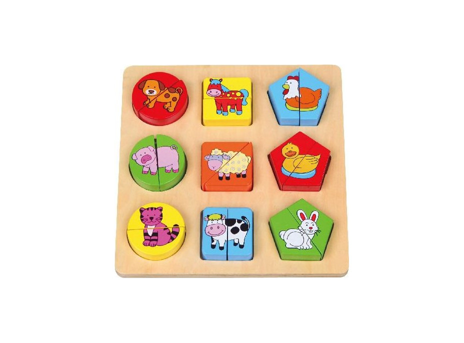 BABU Vkládačka Domácí zvířátka a tvary