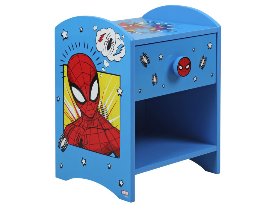 Noční stolek Spiderman - modrý