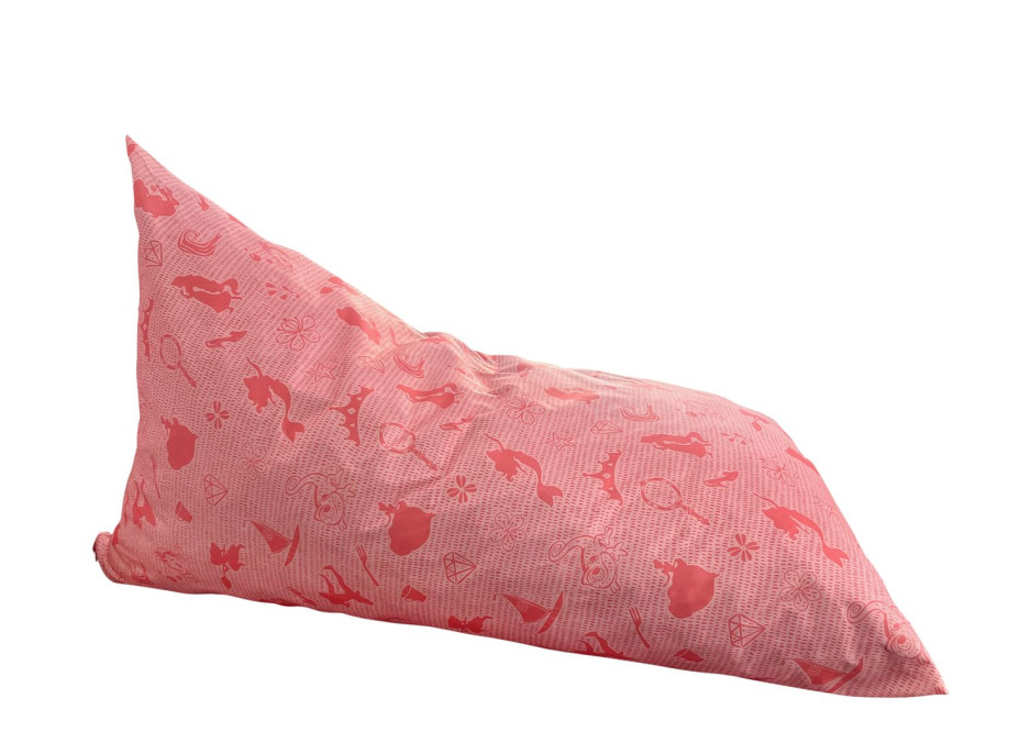 Sedací vak triangle Princezny - růžový