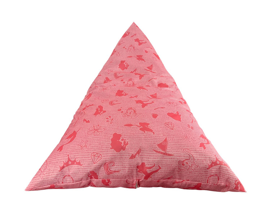 Sedací vak triangle Princezny - růžový
