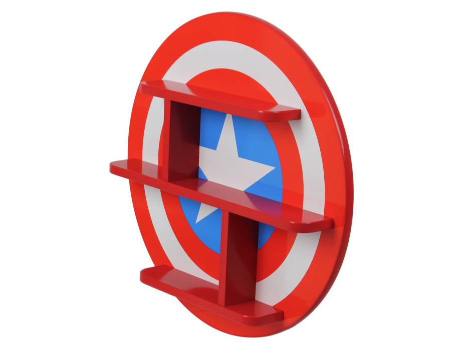 Dětská polička Marvel Kapitán Amerika - červená