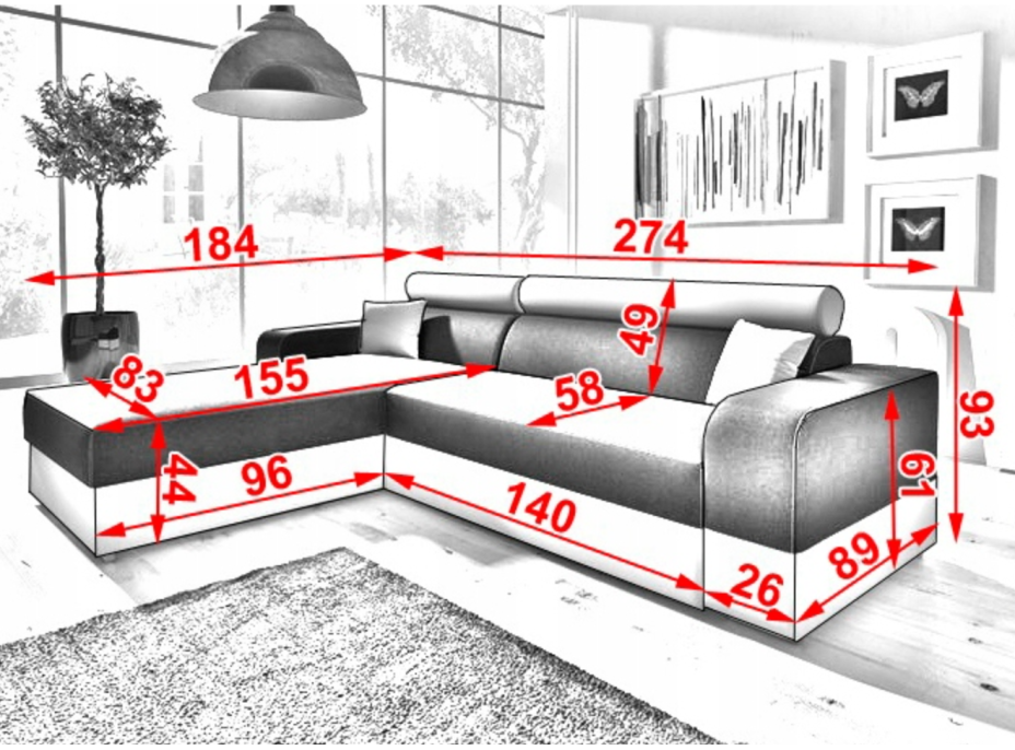 Rohová sedací souprava AMADORA LUX (více variant)