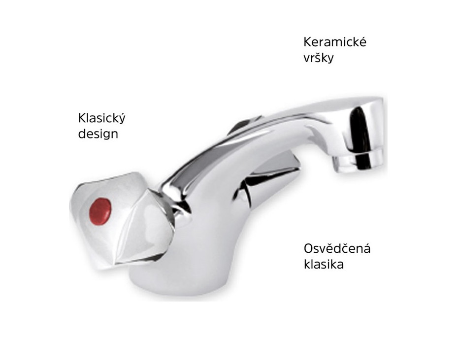Umyvadlová stojánková baterie KASIA bez výpusti - chromová