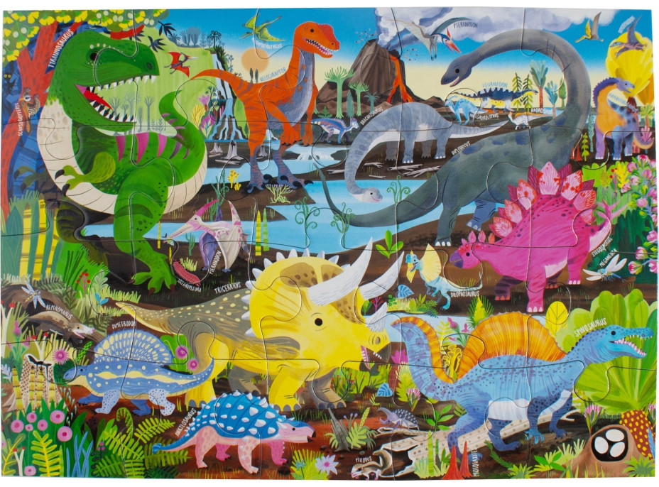 EEBOO Puzzle Dinosauří země 20 dílků