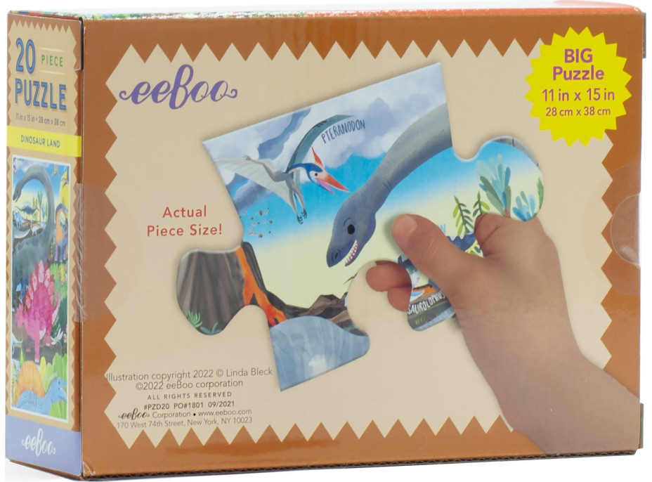 EEBOO Puzzle Dinosauří země 20 dílků