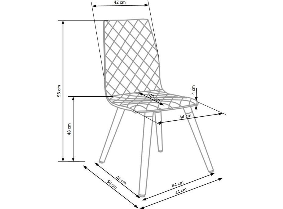 Jídelní židle BETANIA - šedá