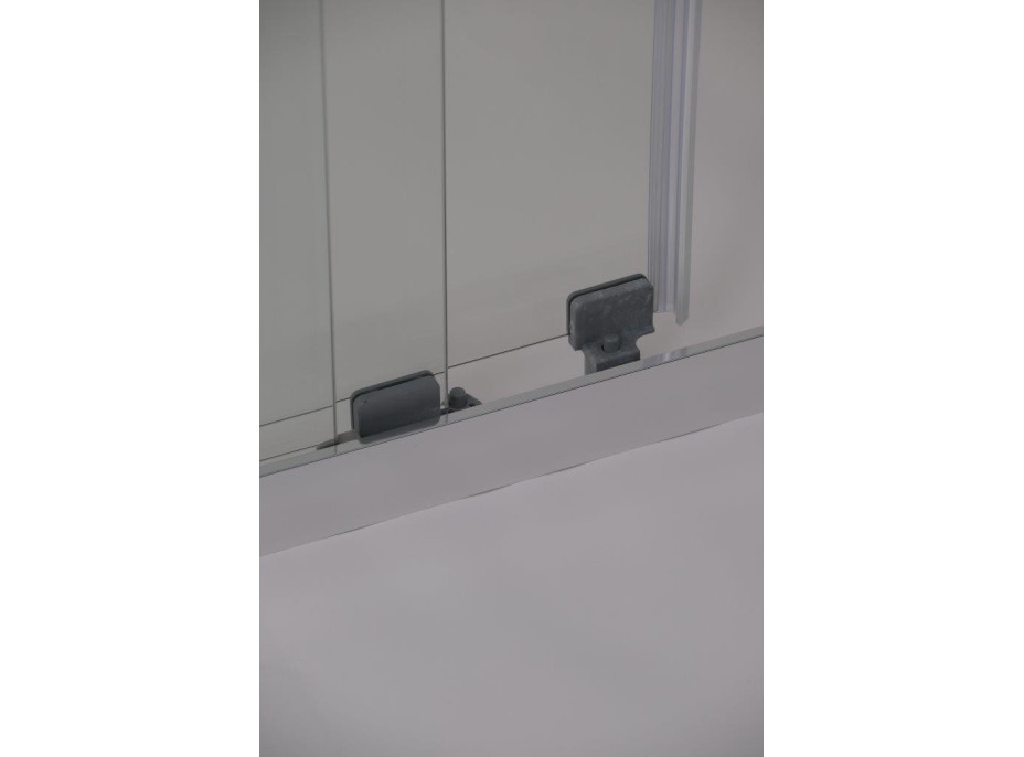 Sprchové dveře MELIDE - trojdílné, posuvné - chrom/čiré sklo