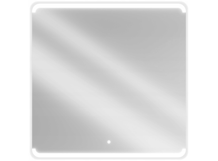 Čtvercové zrcadlo MEXEN NIDA 100x100 cm - s LED podsvícením a vyhříváním, 9806-100-100-611-00