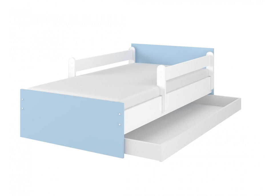 Dětská postel MAX - 160x80 cm - BEZ MOTIVU - modrá