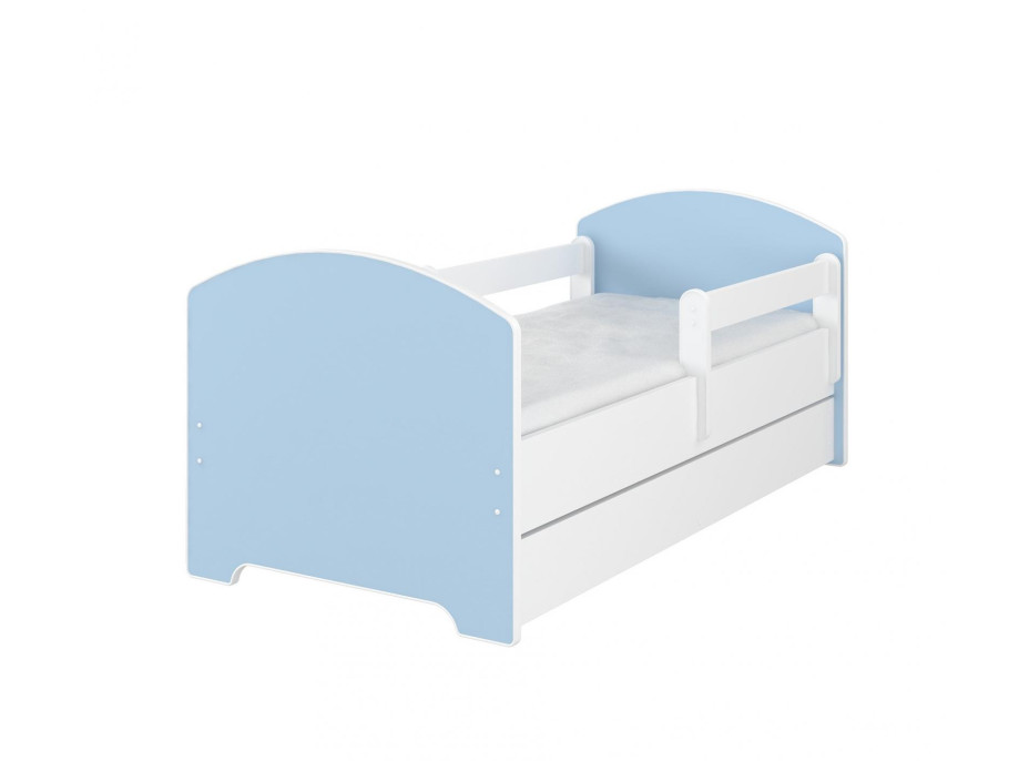 Dětská postel OSKAR -140x70 cm - BEZ MOTIVU - modrá