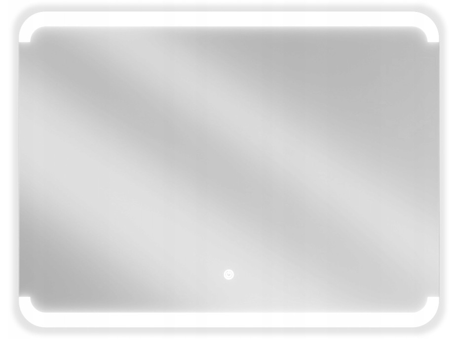 Obdélníkové zrcadlo MEXEN NIDA 80x60 cm - s LED podsvícením a vyhříváním, 9806-080-060-611-00