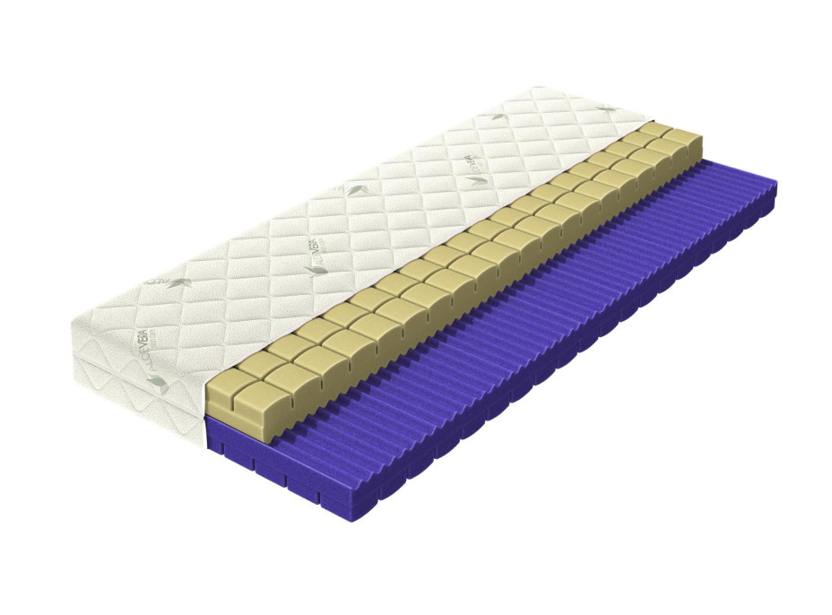 Pěnová matrace VAGE bumps 200x90x19 cm - HR pěna/HR pěna