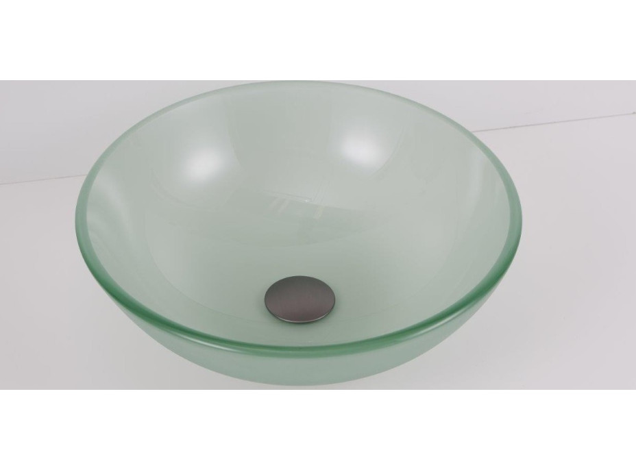 Skleněné umyvadlo na desku BREDA 42×13,5 cm