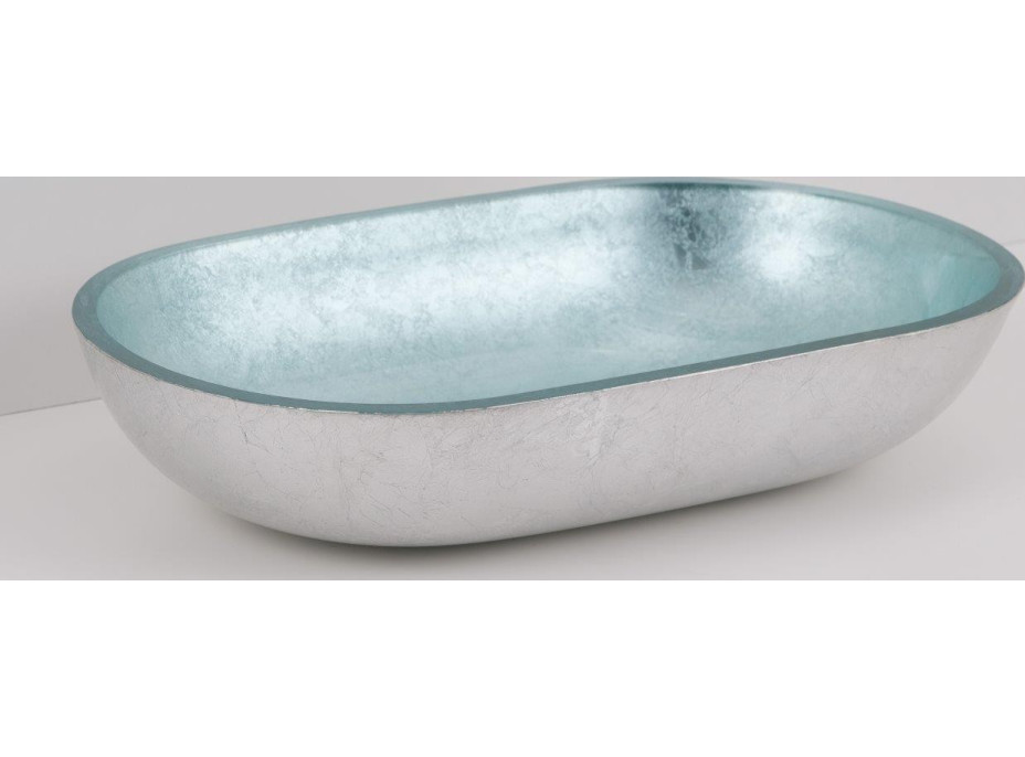 Skleněné umyvadlo na desku LEIDEN 55×34×12 cm