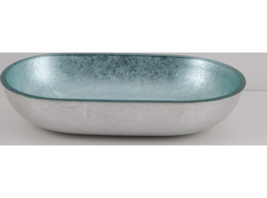 Skleněné umyvadlo na desku LEIDEN 55×34×12 cm