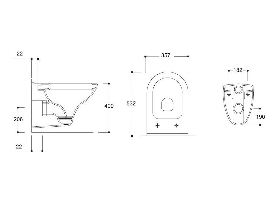 Závěsné WC COMPACT RIMLESS