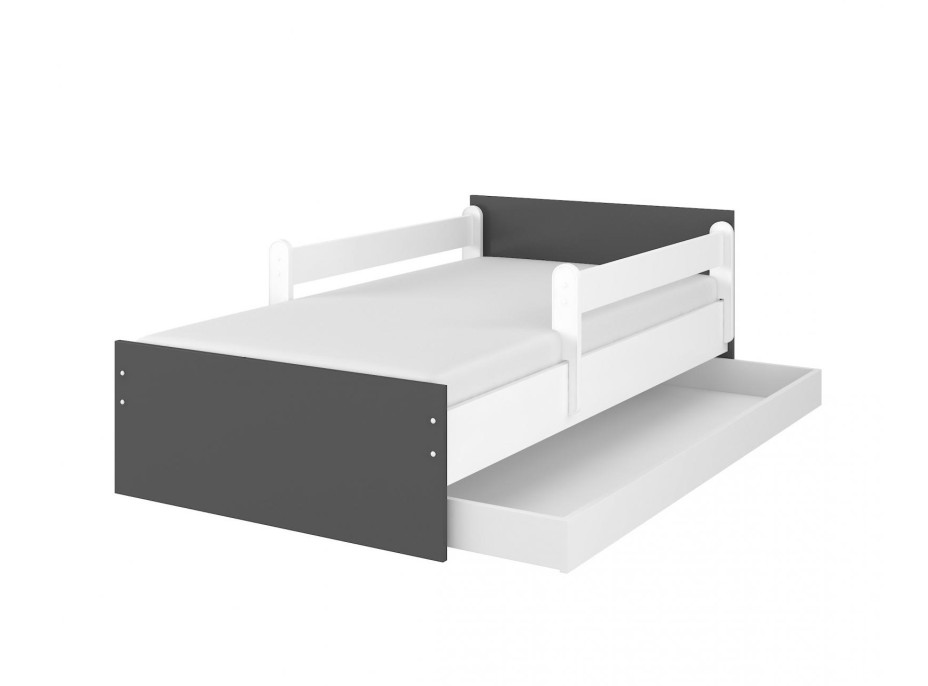 Dětská postel MAX - 180x90 cm - BEZ MOTIVU - tmavě šedá