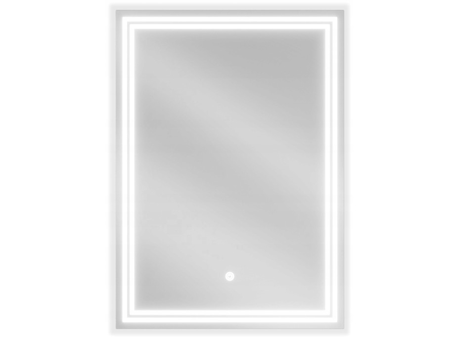 Obdélníkové zrcadlo MEXEN TACO 50x70 cm - s LED podsvícením a vyhříváním, 9805-050-070-611-00