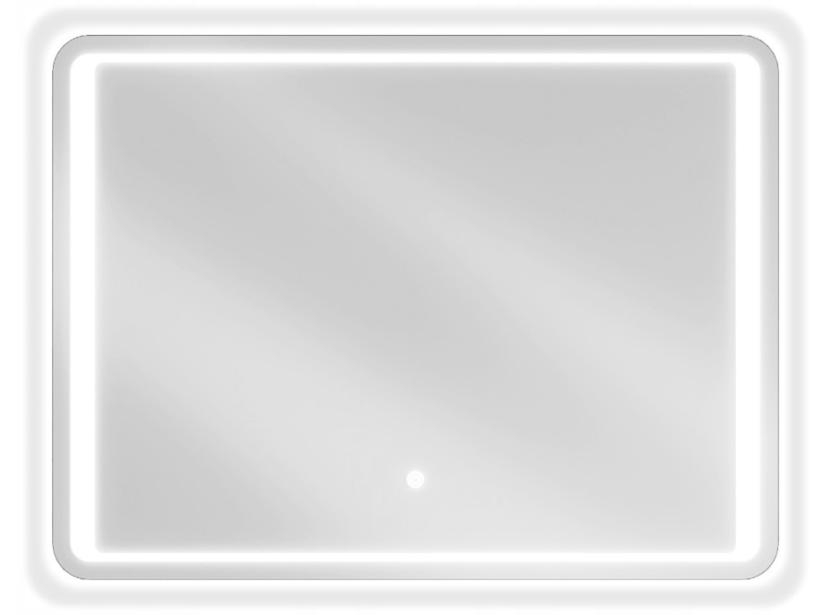 Obdélníkové zrcadlo MEXEN ZUSA 80x60 cm - s LED podsvícením a vyhříváním, 9808-080-060-611-00