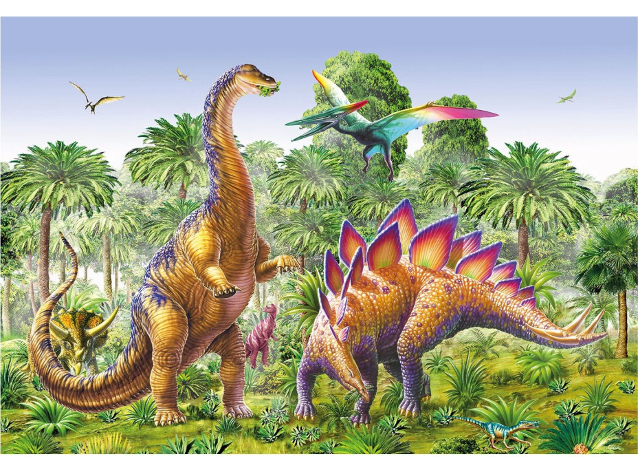 Puzzle Souboj dinosaurů 2x48 dílků