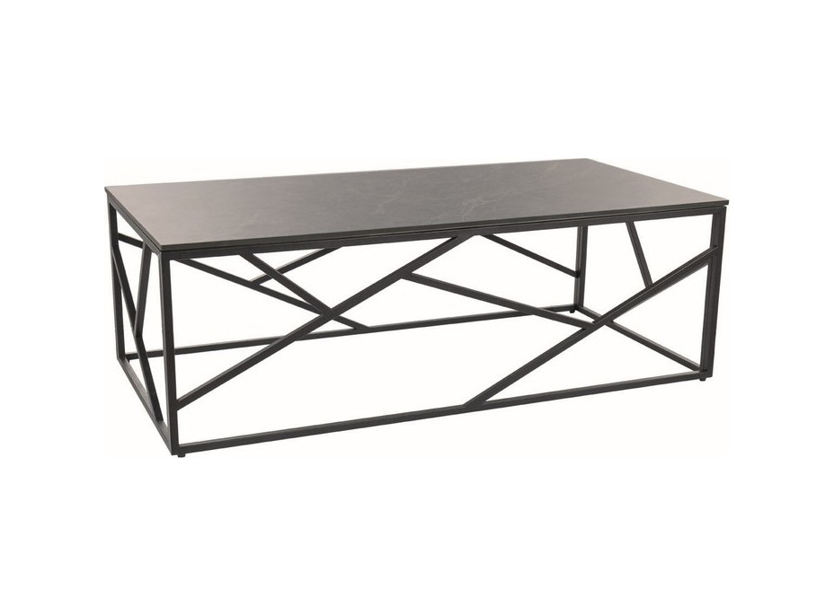 Konferenční stolek EDGE A 120x60 - šedý mramor/černý
