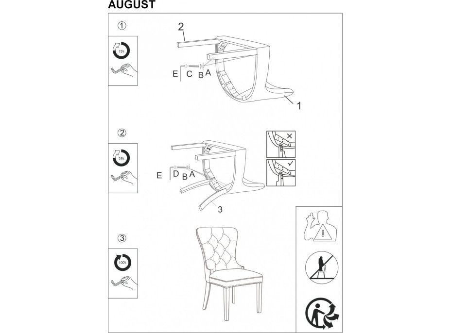 Jídelní židle FARIAL - bordó