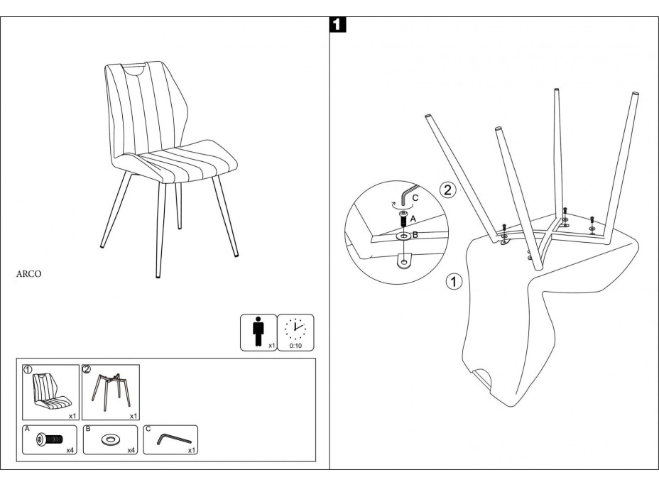 Jídelní židle NOLA - skořicová