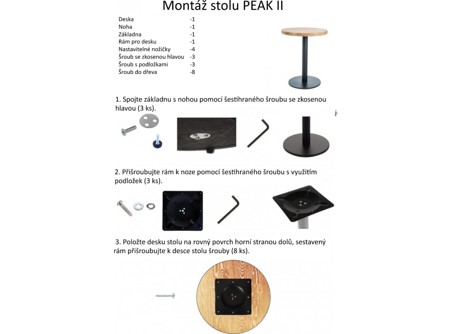 Jídelní kulatý stůl PEAK II LTD 60