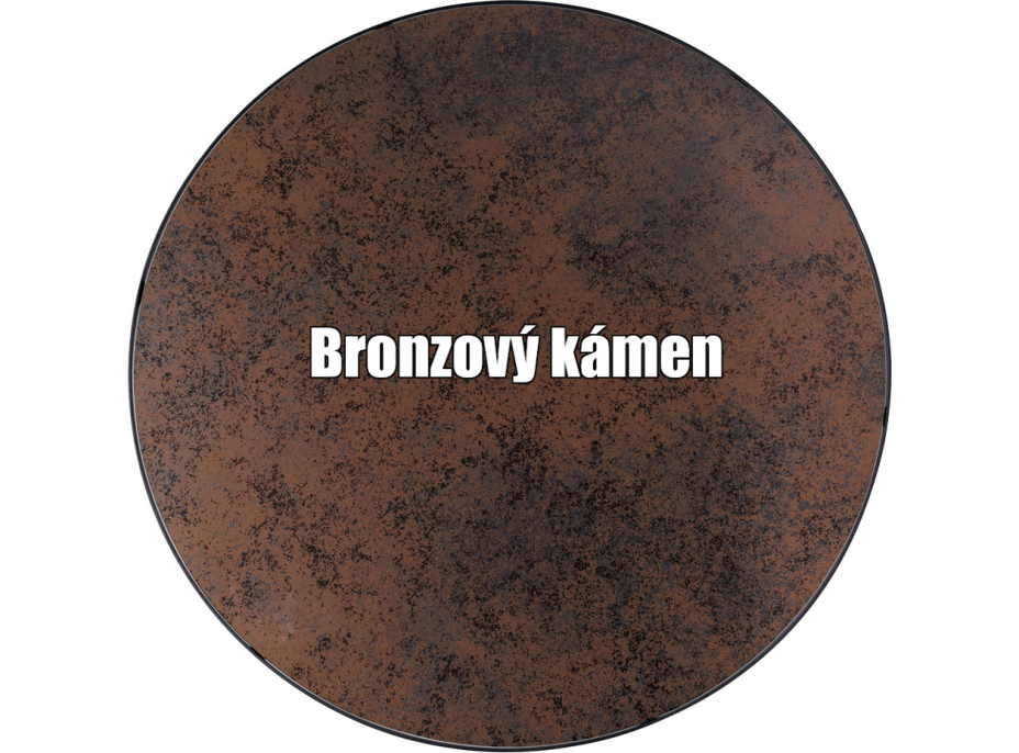 Konferenční stolek INDIGO - bronzový a šedý kámen/černý