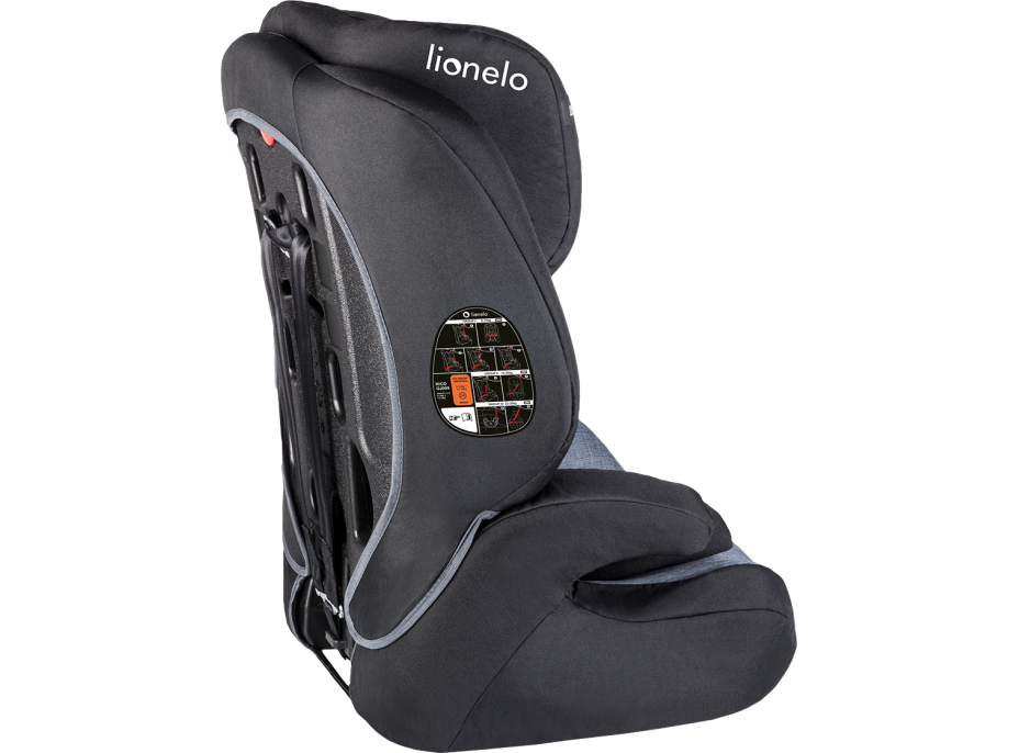LIONELO Autosedačka Nico 9-36 kg Black