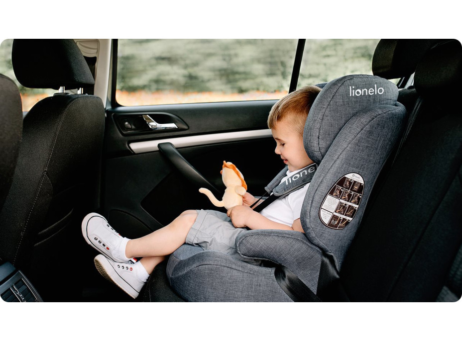 LIONELO Autosedačka Nico 9-36 kg Black